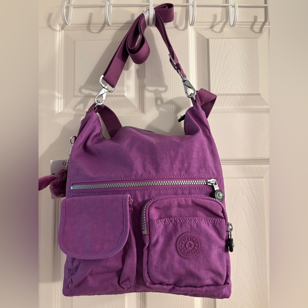Kipling Purple Large Crossbody Shoulder Bag